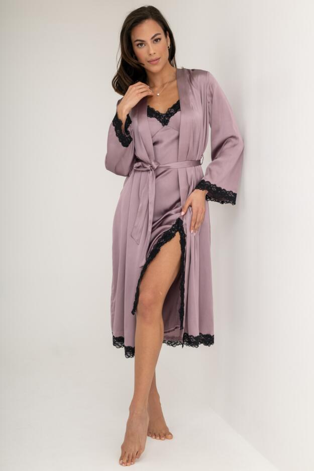 Dusk Satin Chemise & Gown Gift Bundle