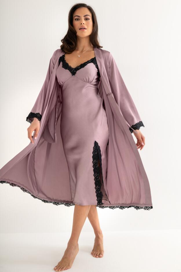 Dusk Satin Chemise & Gown Gift Bundle