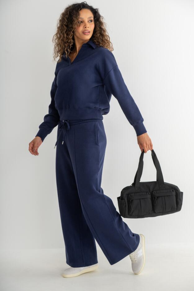 The Softest Off Duty Relaxed Collared Sweatshirt