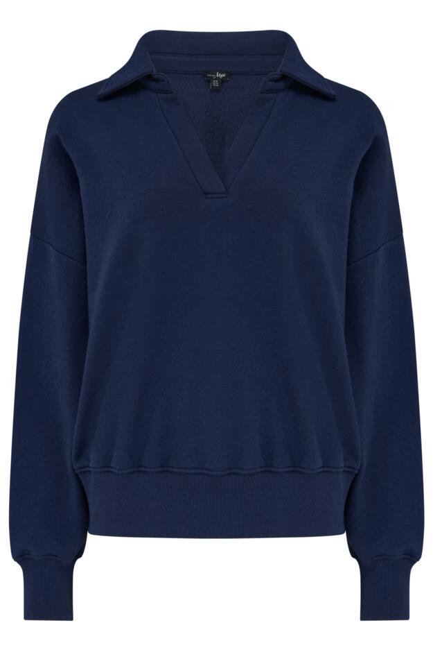 The Softest Off Duty Relaxed Collared Sweatshirt