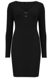 Buy Pour Moi Eva Rib Knit V Neck Collar Mini Dress from Next USA