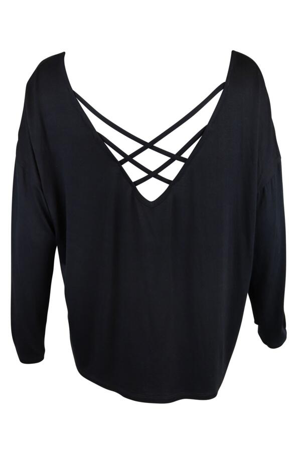 Sofa Love Cross Strapped Long Sleeve Top