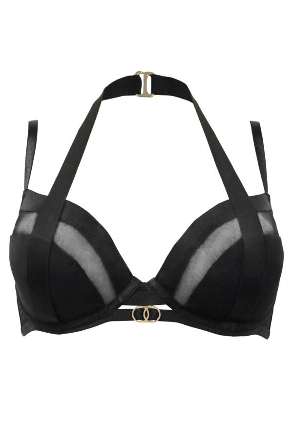 India Sheer and Opaque Double Strap Padded Bra