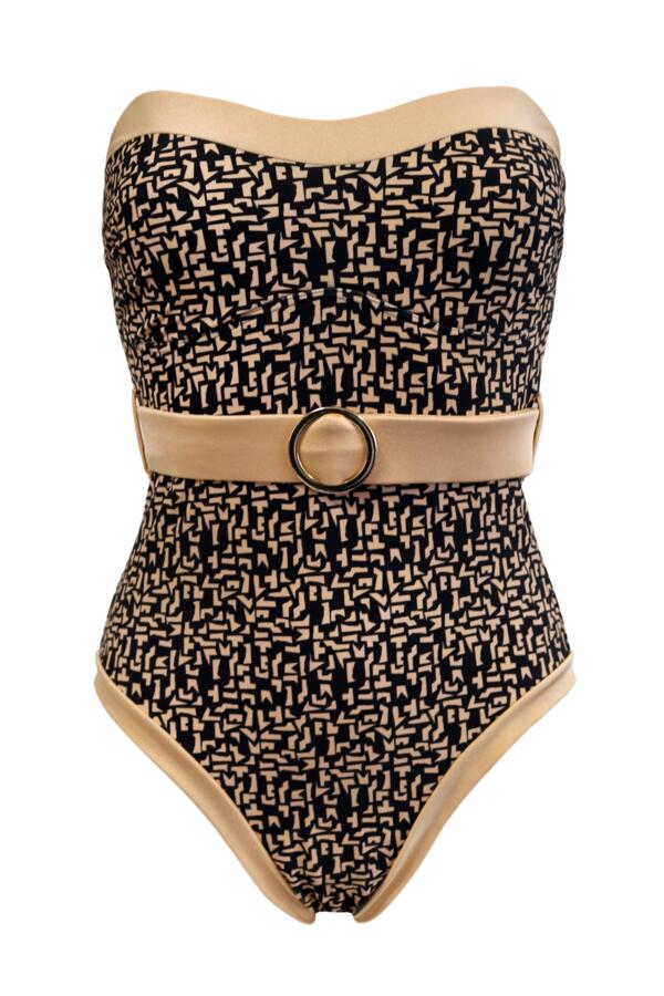 Casablanca Removable Straps Belted Control Swimsui