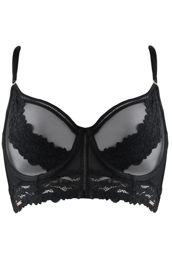 India Lace and Mesh Underwired Bustier