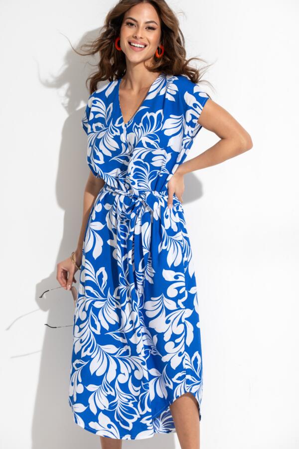 LENZING™ ECOVERO™ Viscose Belted Beach Kaftan Dress