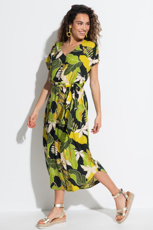 LENZING™ ECOVERO™ Viscose Belted Beach Kaftan Dress