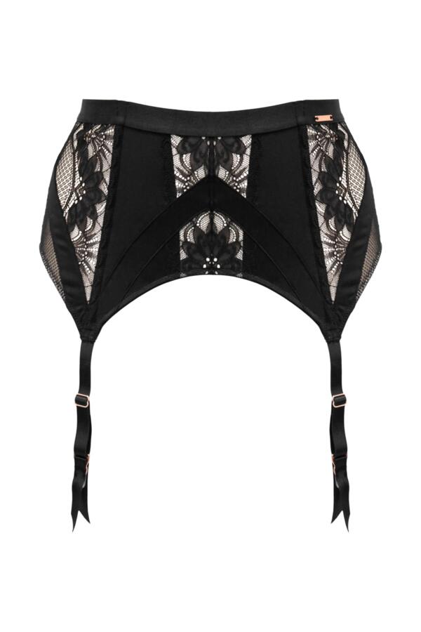 India Gatsby Lace Deep Suspender Belt