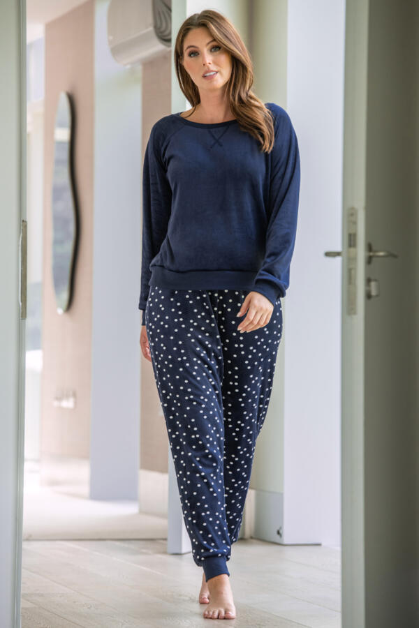 Cosy Fleece Sweatshirt and Jogger Pyjama Set