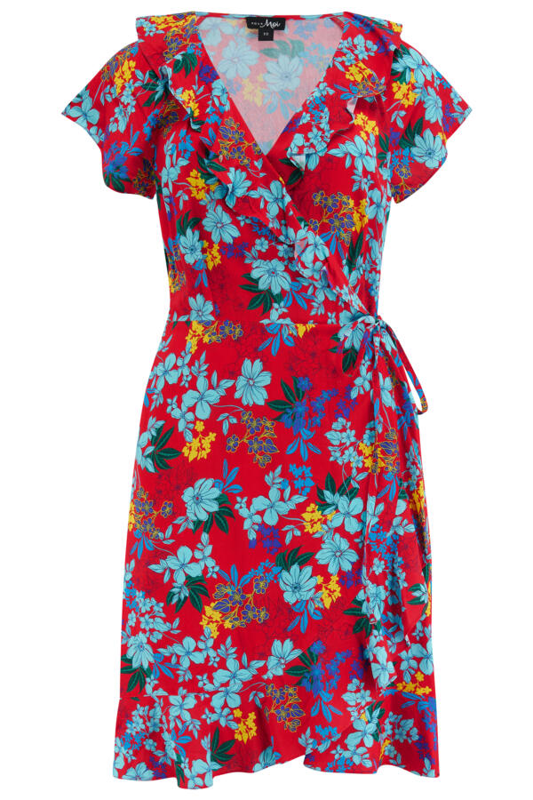 LENZING™ ECOVERO™ Viscose Frill Wrap Beach Dress