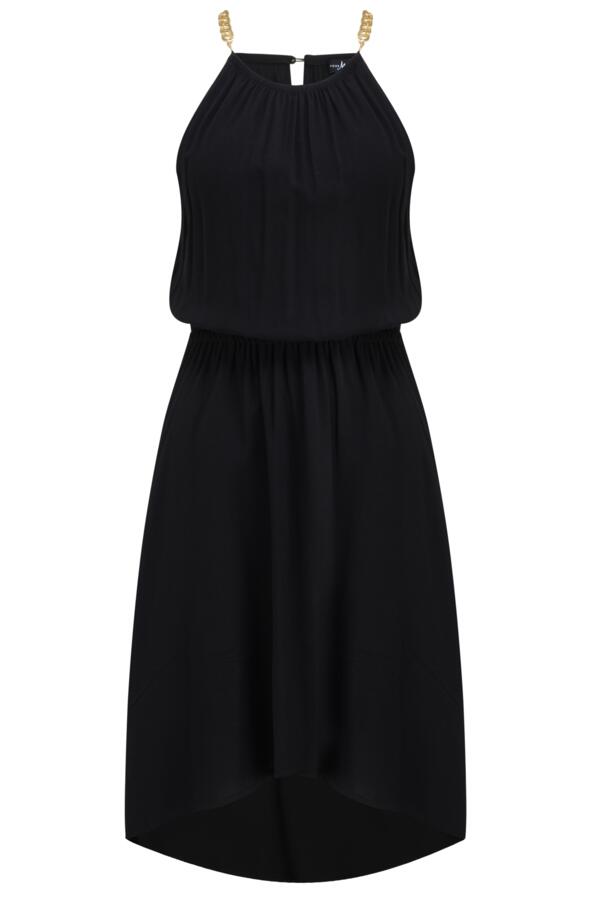 Gold Chain High Neck Beach Dress
