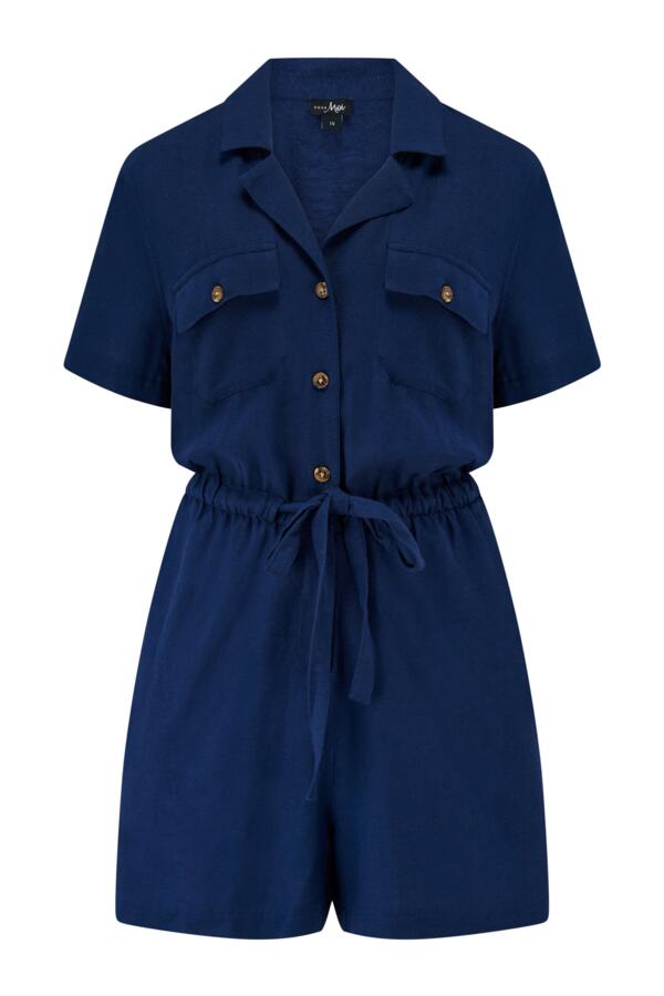 Textured Woven Utility Playsuit
