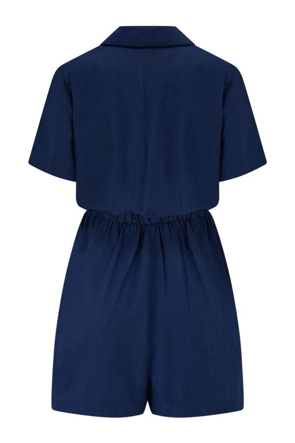 Textured Woven Utility Playsuit