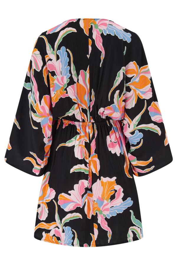 Crinkle O-Ring Woven Beach Kaftan