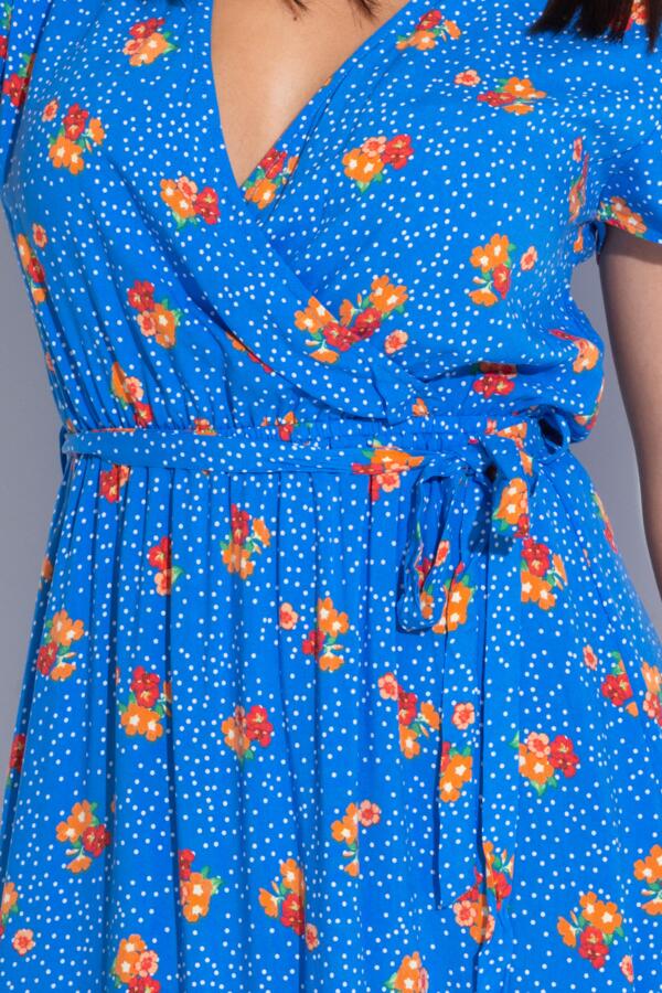Woven EcoVero™ Tiered Wrap Dress