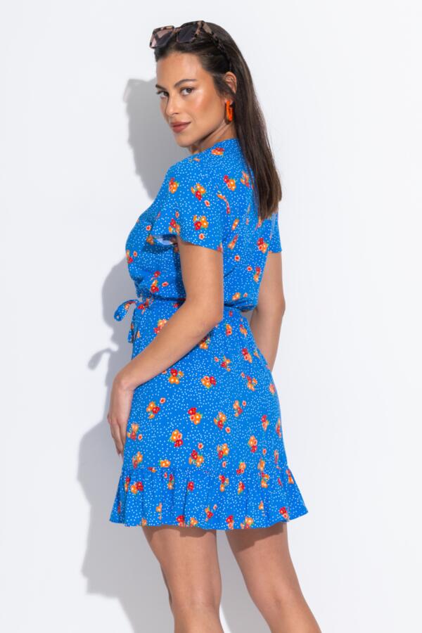 Woven EcoVero™ Tiered Wrap Dress