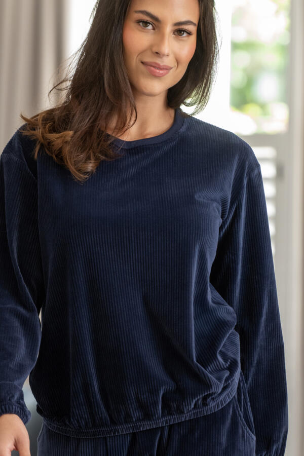 Ribbed Cosy Fleece Lounge Pyjama Set