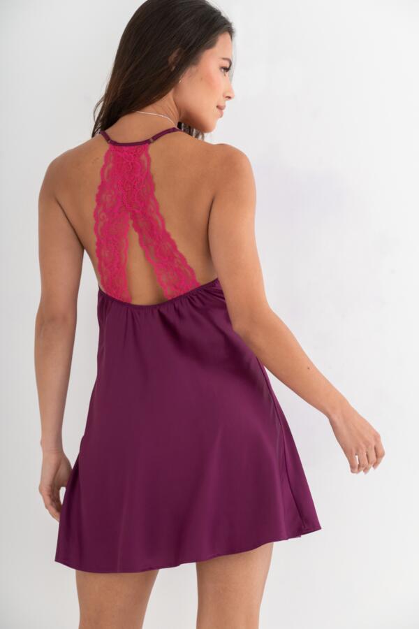 Dusk Satin Lace Chemise