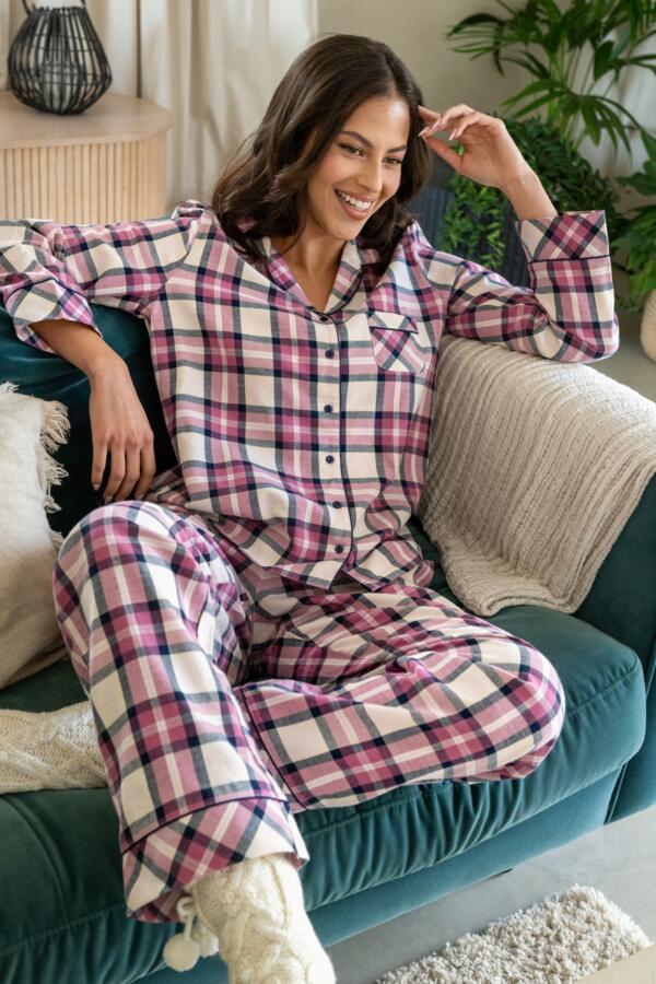 Cosy Check Brushed Cotton Pyjama Gift Set
