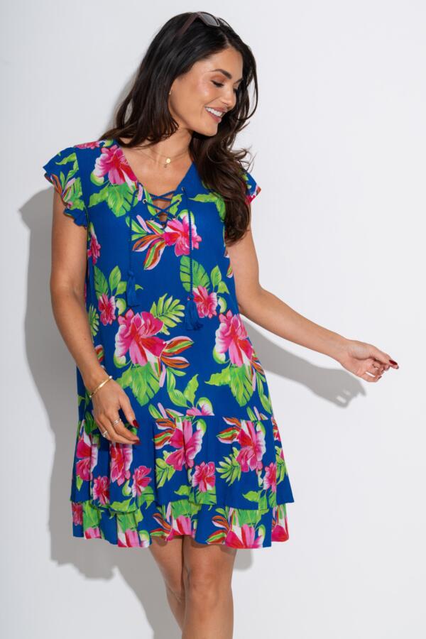 Gracie Crinkle Frill Swing Beach Dress