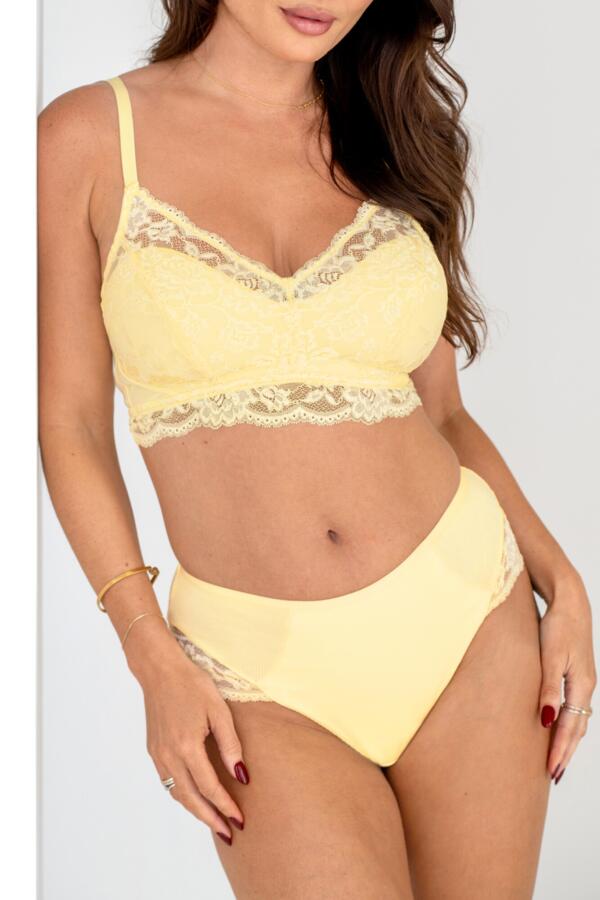 Love To Lounge Lace and Modal Rib Lightly Padded Non-Wired Bra B-G